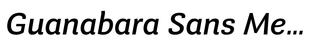 Guanabara Sans Medium Italic